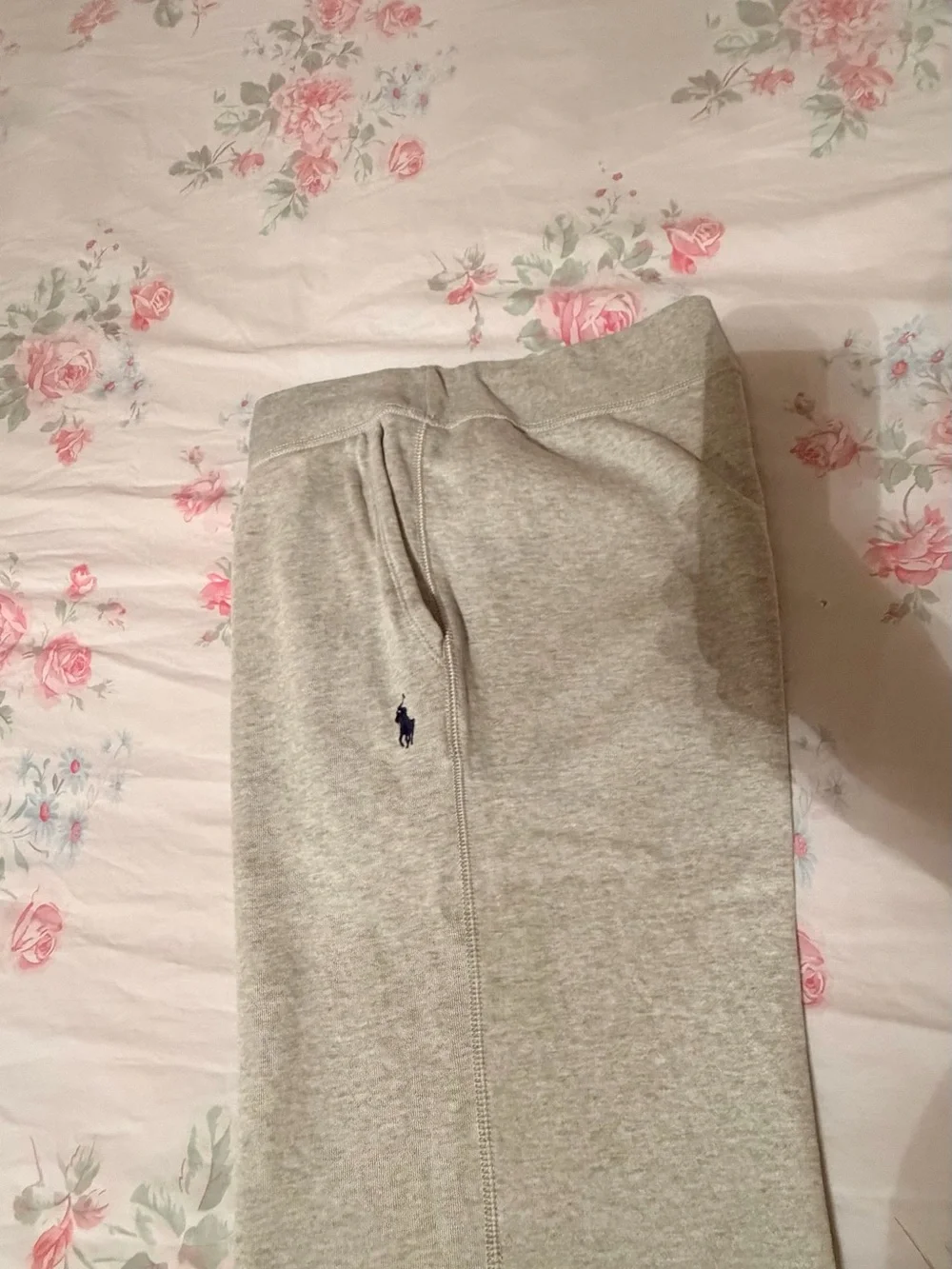 Ralph Lauren Light Gray Sweatshirt with Navy Gold Label